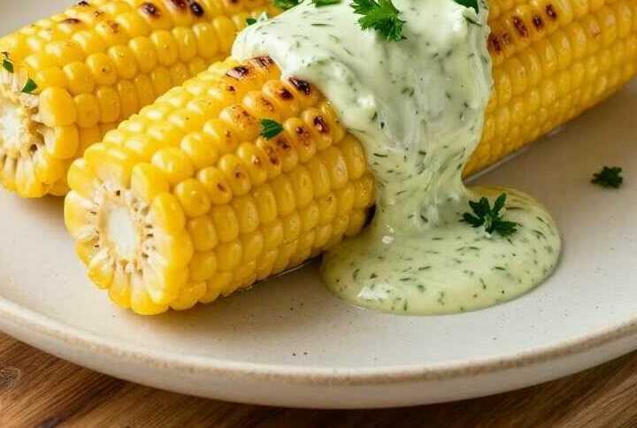 Maiskolben aus der Heißluftfritteuse: Mit Kräuterbutter, in 14 Minuten!