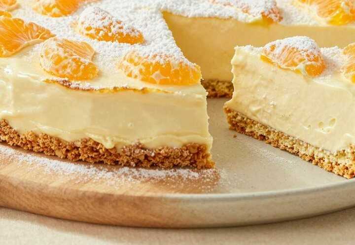 Mandarinen-Quark-Kuchen vom Blech: Cremig, fruchtig, 5 Zutaten!