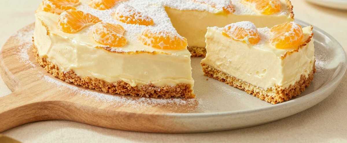 Mandarinen-Quark-Kuchen vom Blech: Cremig, fruchtig, 5 Zutaten!