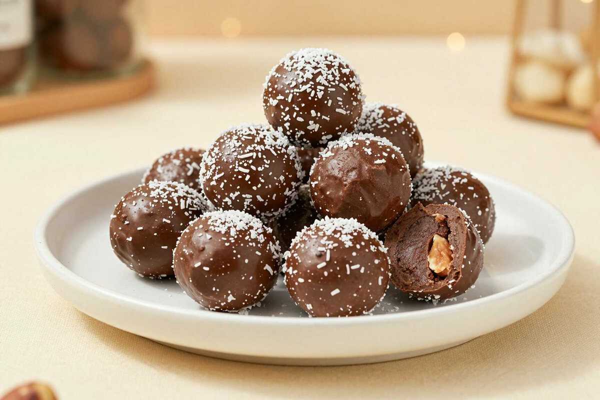 Nutella-Kugeln ohne Backen: 3 Zutaten, in 10 Minuten fertig!