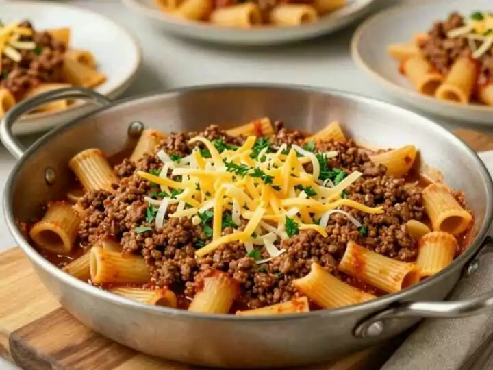 One-Pot-Nudeln mit Hackfleisch: Für 4 Personen in 25 Minuten!