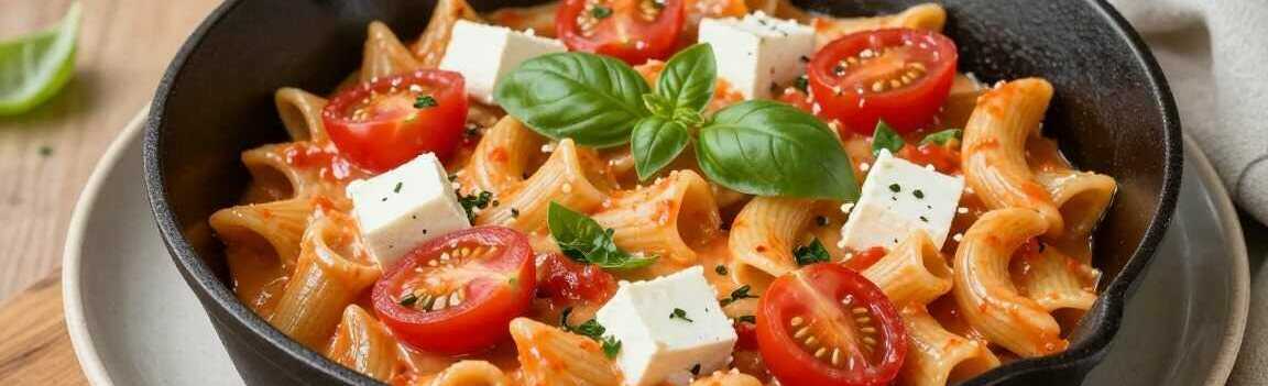 One-Pot-Pasta mit Tomaten und Feta: Ein Topf, 20 Minuten, kein Abgießen!