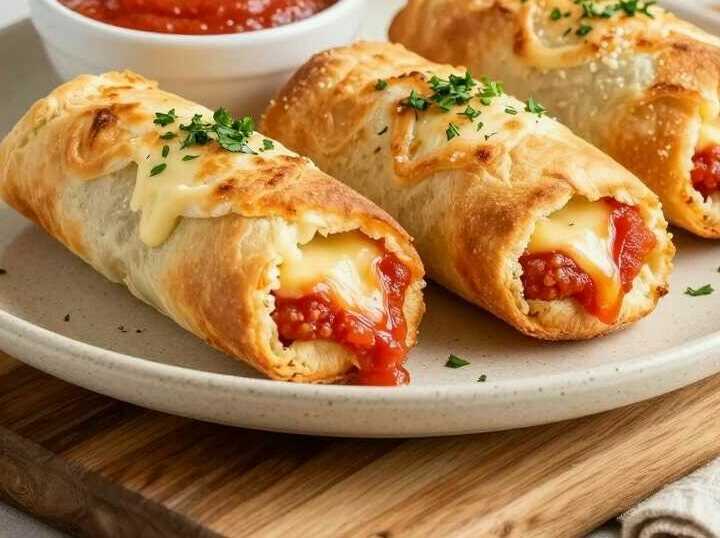 Pizzabrötchen aus dem Airfryer: Gefüllt, in 12 Minuten fertig!