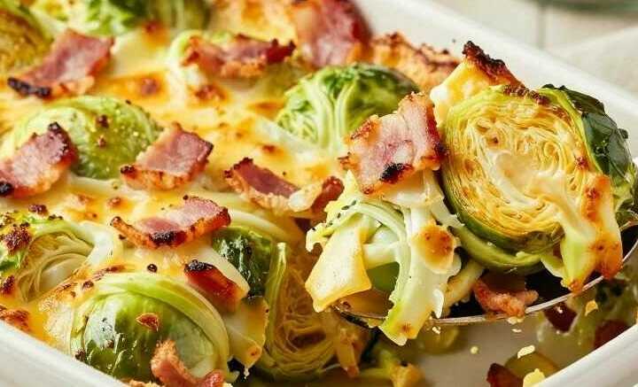 Rosenkohl-Auflauf mit Speck: Der Winterauflauf in 40 Minuten!
