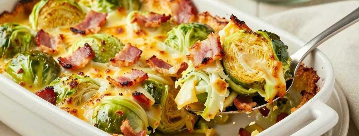 Rosenkohl-Auflauf mit Speck: Der Winterauflauf in 40 Minuten!
