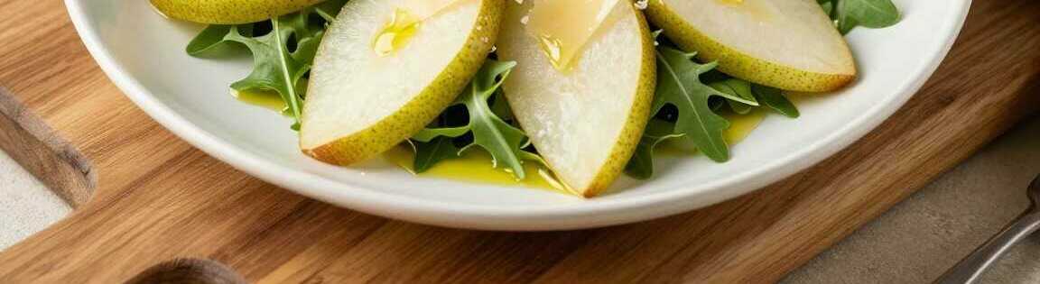 Rucola-Salat mit Parmesan und Birne: 5 Zutaten, 10 Minuten!