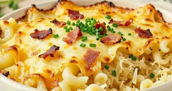 Schupfnudel-Auflauf mit Sauerkraut: Der Resteklassiker in 35 Minuten!