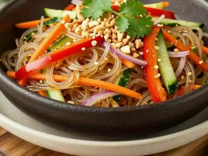 Thai-Salat mit Glasnudeln: Süß-sauer-scharf, in 20 Minuten!