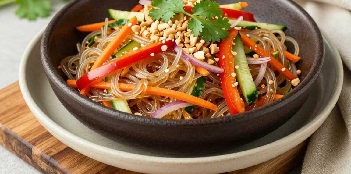 Thai-Salat mit Glasnudeln: Süß-sauer-scharf, in 20 Minuten!