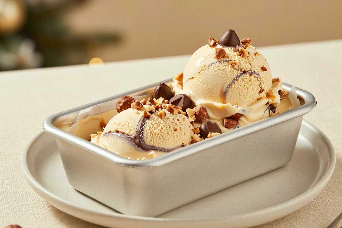 Toffifee-Eis ohne Eismaschine: Karamell, Nuss und Schoko in 10 Minuten!