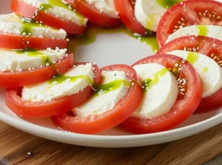 Tomate-Mozzarella-Salat mit Basilikumöl: Der Klassiker richtig gemacht!