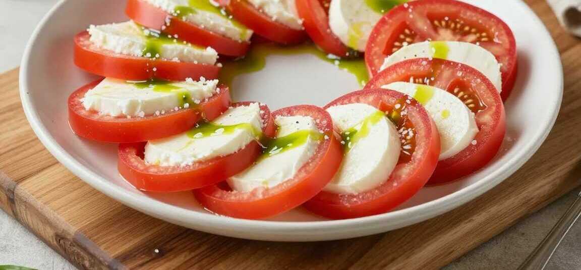 Tomate-Mozzarella-Salat mit Basilikumöl: Der Klassiker richtig gemacht!