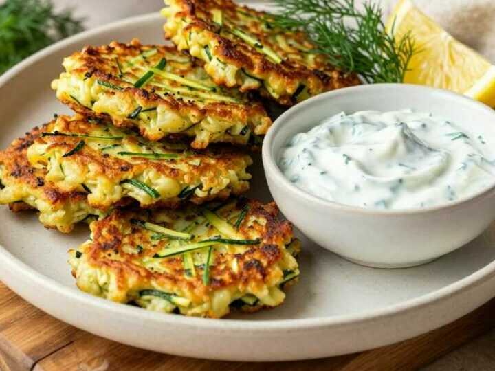 Zucchinipuffer aus der Heißluftfritteuse: Vegetarisch, in 14 Minuten!