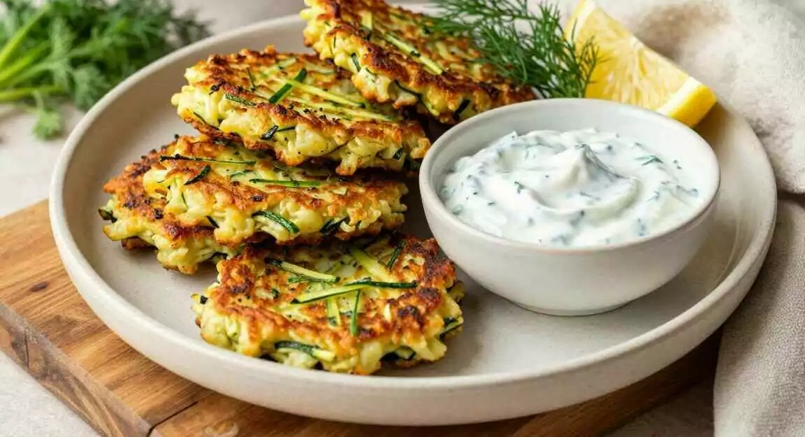 Zucchinipuffer aus der Heißluftfritteuse: Vegetarisch, in 14 Minuten!
