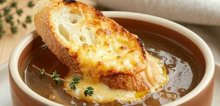 Zwiebelsuppe wie in Frankreich: Mit Käsekruste, in 45 Minuten!