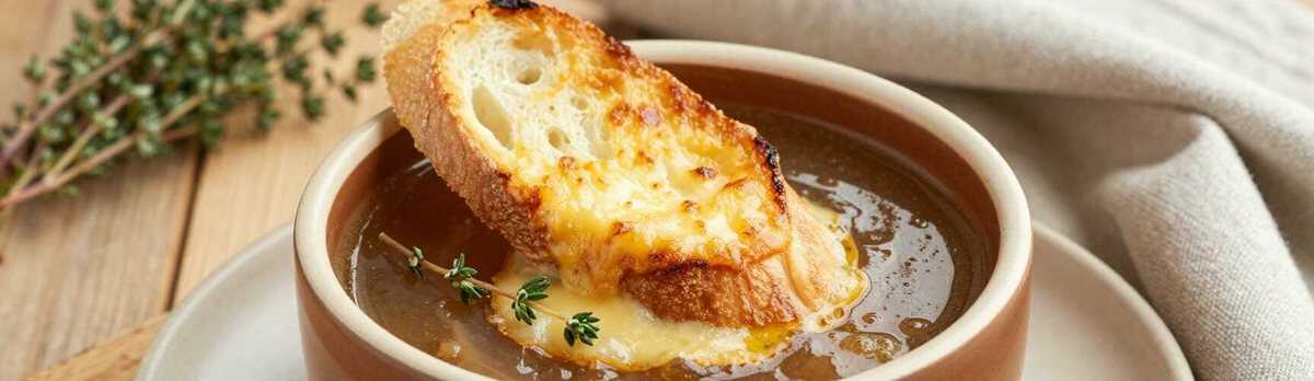 Zwiebelsuppe wie in Frankreich: Mit Käsekruste, in 45 Minuten!